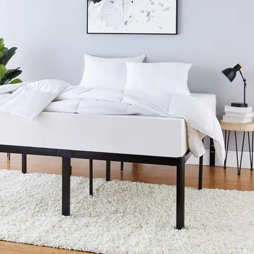 Miniatura 7 de Amazon Basics Base de cama antideslizante resistente con listones de acero, fácil montaje, 18 pulgadas de alto, (tamaño Queen), color negro
