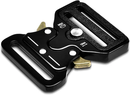 Miniatura 10 de Reemplazo de hebilla táctica de 1-1/2 pulgadas, hebillas de cinturón tácticas de metal resistente para correa de nailon, collar de perro, arnés