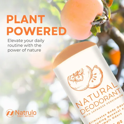Miniatura 7 de Desodorante caqui – Desodorante de cuerpo entero totalmente natural para mujeres y hombres – Extracto de caqui japonés que ayuda a eliminar el olor