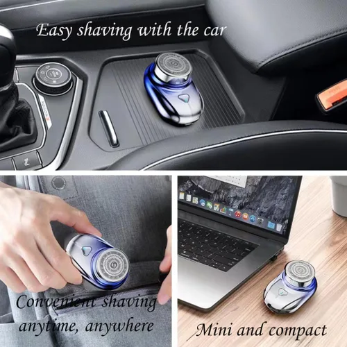 Miniatura 2 de Mini maquinilla de afeitar portátil, maquinilla de afeitar eléctrica impermeable, carga tipo C dura hasta 60 días, afeitadora eléctrica de viaje