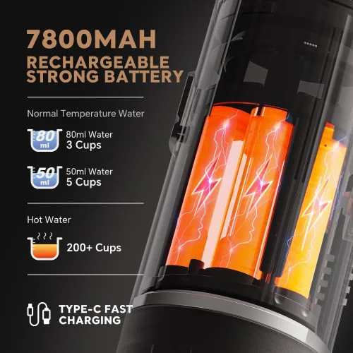 Miniatura 3 de Máquina de café espresso eléctrica portátil compatible con cápsula Nespresso, cafetera de viaje para acampar con café molido, cafetera de auto Blanco