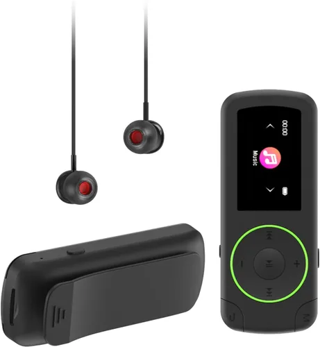 Miniatura 8 de Reproductor MP3 deportivo de 64 GB con clip y Bluetooth - Reproductor de música superligero con clip y auriculares, soporte MicroSD, repetición A-B