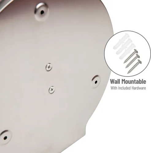 Miniatura 4 de Mind Reader Dispensador de papel higiénico, montaje en pared, cerradura con llave, baño, acero inoxidable, 10 pulgadas de largo x 10.25 pulgadas