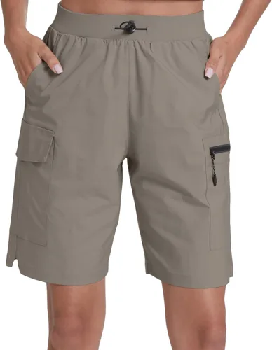 Miniatura 22 de Pantalones cortos de senderismo para mujer, de secado rápido, ligeros, para viajes, atletismo