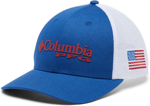 Miniatura 710 de Columbia - Gorra de malla con bandera con árboles unisex para adultos, corona alta