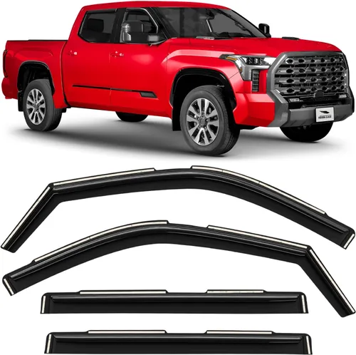 Miniatura 10 de Voron Glass - Protectores de lluvia de canal extra duraderos para Ford Edge 2015-2024, deflectores de ventana, viseras de ventilación, 4 piezas