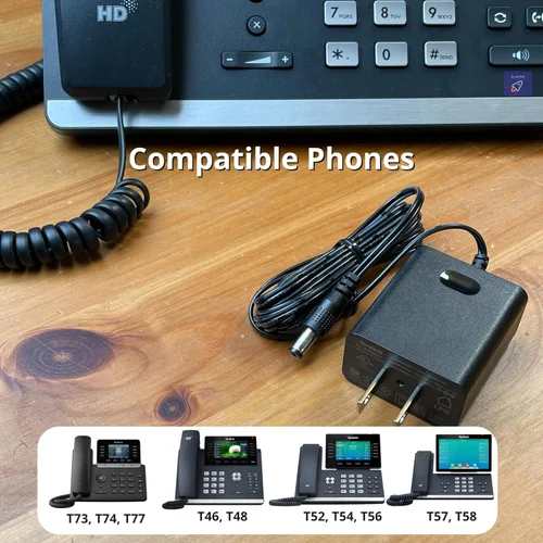 Miniatura 3 de Yealink PS5V2000US - Adaptador de fuente de alimentación 5V 2A - Compatible con teléfonos SIP Yealink: T54W, T29G, T46S, T46U, T48S, T48U, T52S