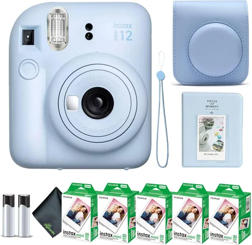 Miniatura 15 de Cámara instantánea Fujifilm Instax Mini 12 en color rosa floreciente, paquete de película Fuji Instax Mini (20 hojas) + estuche de transporte