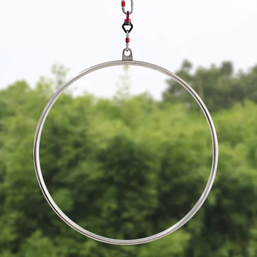 Miniatura 7 de PRIOR FITNESS Juego de aros aéreos Lyra para adultos suspensión anillo profesional equipo de aro aéreo de un solo punto de acero inoxidable