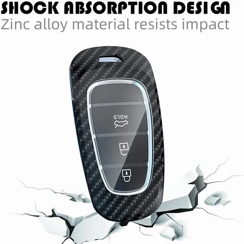 Miniatura 5 de SANRILY Funda para llavero ABS y aleación de zinc sin llave de 4/5/7/8 botones para Hyundai Sonata, Santa Fe, Tucson 2023 2022 Palisade Nexo