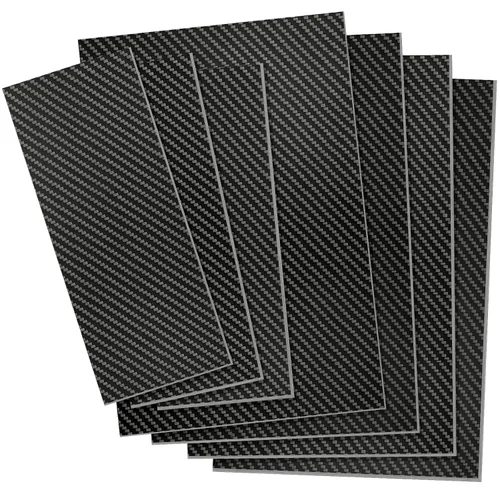 Kalolary Hoja de Fibra de Carbono 250 X 100 X 1 MM, Placa de Tablero de Fibra de Carbono 3K Real Placa de Fibra de Carbono Panel de Tejido Sarga