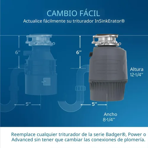 Miniatura 9 de InSinkErator EVOLUTION 0.75HP 3/4 HP, Advanced Series EZ Connect - Eliminación de basura de alimentación continua para alimentos y residuos