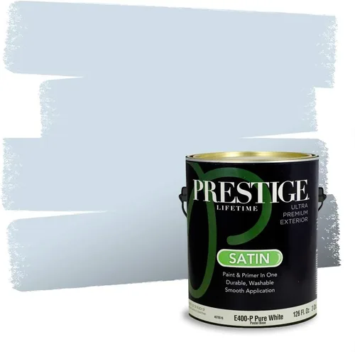 Miniatura 1015 de Pintura Exterior + imprimación PRESTIGE, todo-en-uno, 1 galón, acabado mate, color comparable al Valspar* Royal Gray* VS151-Gris real