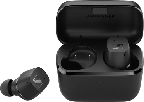 Sennheiser CX True Wireless - Auriculares intrauditivos Bluetooth para música y llamadas con cancelación pasiva de ruido, controles táctiles Negro