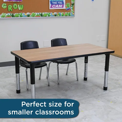 Miniatura 5 de Children's Factory As We Grow Oak/Black - Mesa de actividades escolares para niños de 24 x 48 pulgadas, 24 x 48 pulgadas