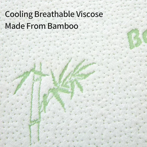 Miniatura 5 de HOMBYS Cubrecolchón de espuma viscoelástica para cama de masaje con rayón refrescante derivado de bambú, cubrecolchón de mesa de cama con pestañas