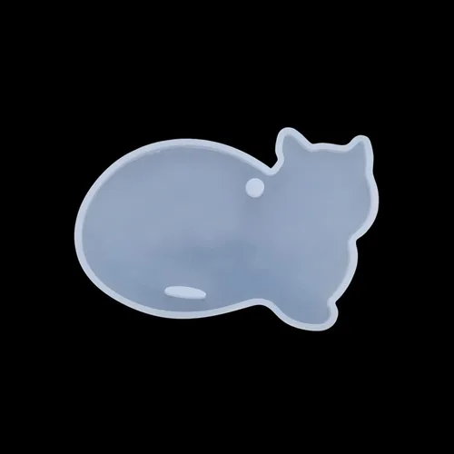 Linda etiqueta colgante de gato y perro, molde de silicona, colgantes de animales, moldes de resina epoxi para bricolaje, exposición UV, Gato TR