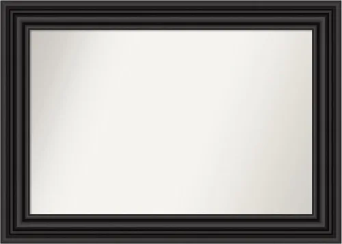 Miniatura 546 de Amanti Art Espejo personalizado, espejo de baño negro puente, espejo de pared o espejo de tocador de baño sobre el fregadero (26 x 26 pulgadas)