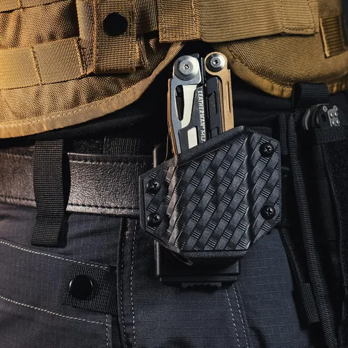 Miniatura 9 de TACTICAL GEEK TX1 - Funda multiherramienta EDC, funda ajustable con clip trasero para cinturón, multiherramienta no incluida (negro)