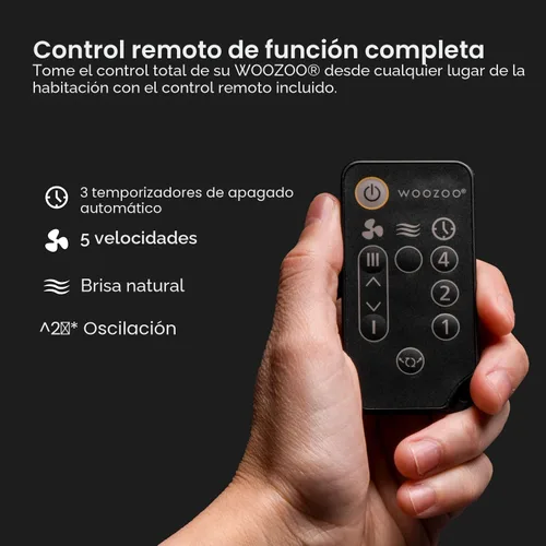 Miniatura 7 de IRIS USA - Ventilador WOOZOO de circulación oscilante de aire, estilo globo, compacto y personal con mando a distancia, 12 pulgadas, PCF-SC15