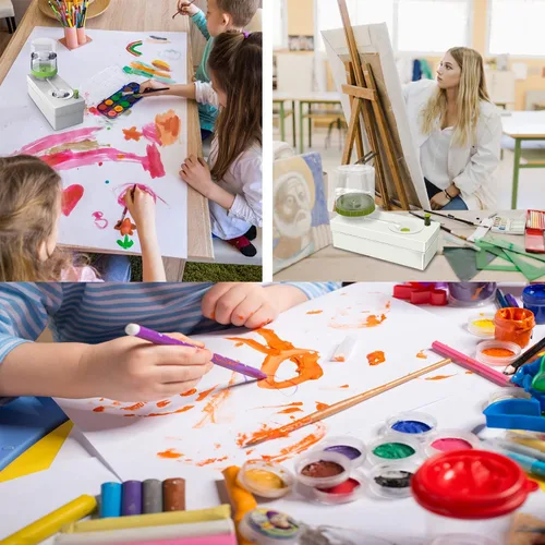 Miniatura 2 de Limpiador de pinceles de pintura, enjuague de pincel con drenaje, enjuague de pincel, enjuague de pincel para ciclo de agua corriente, para pincel