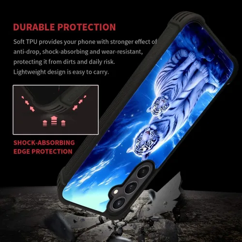 Miniatura 271 de CARLOCA Funda compatible con Samsung Galaxy S22 Ultra, diseño gráfico de Star Howling Wolfs Samsung Galaxy S22 Ultra, diseño gráfico, a prueba