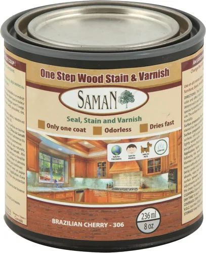 Miniatura 22 de SamaN Interior One Step Sellador, Tinte y Barniz para Madera – Tinte a Base de Aceite Sin Olor - Protección para Muebles y Madera Fina