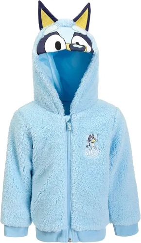 Miniatura 3 de Bluey Bingo Cozy Sherpa - Sudadera con capucha para cosplay con cremallera para niños pequeños