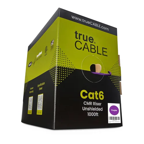 Miniatura 8 de trueCABLE Cat6 cable riser (CMR), 1000 pies, 4 pares de cobre puro sólido de 23 AWG, 550 MHz, certificación ETL, par trenzado sin blindaje (UTP)