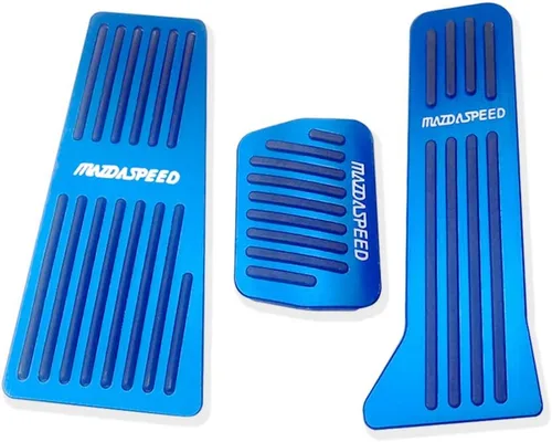 Miniatura 10 de BOYUER Juego de 3 almohadillas antideslizantes para pedal de acelerador de gas de freno de aluminio sin perforaciones para Mazda 2 3 6 CX-3 CX-5