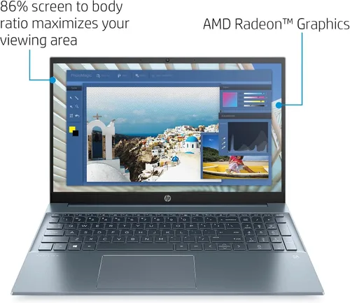 Miniatura 2 de HP 2022 - Laptop Pavilion IPS FHD 1080P de 15.6 pulgadas, AMD Ryzen 7-5700U de 8 núcleos (hasta 4.3 GHz, Beat i7-1180G7), 64 GB de RAM, SSD NVMe