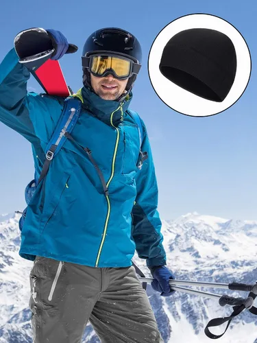 Miniatura 6 de 4 gorras de calavera para hombre, gorro de forro polar suave, grueso, resistente al viento, para exteriores, para mujer