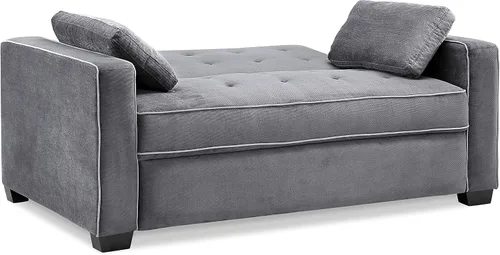 Miniatura 4 de Serta Ainsley Sofá Cama Convertible de 66.5", Tamaño Full, Dreamcoil Comfort, Tela Tejida Suave, Carbón