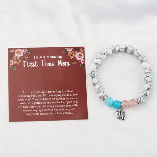 Miniatura 9 de MYOSPARK Collar de mamá para ser nueva mamá, joyería con tarjeta de mensaje para mamá por primera vez, regalo de joyería para anuncio de bebé