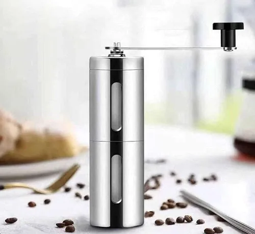 Miniatura 3 de TOEWOE Molinillo de café manual, molinillo de café manual de acero inoxidable, rebabas cónicas de cerámica de ajuste ajustable, molinillo de granos