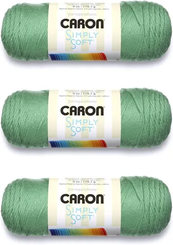 Miniatura 17 de Caron Simply Soft - Hilo verde militar, paquete de 3 unidades de 6.00 oz/6 onzas, 100% acrílico, peinado #4 (mediano), 315 yardas, tejido/ganchillo