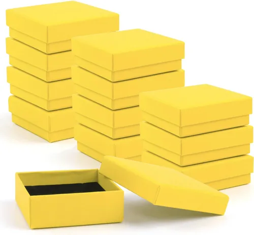 Miniatura 8 de Caja de regalo, caja de regalo, caja de regalo, 12 cajas de regalo cuadradas de cartón para joyas, caja de regalo de papel de cartón relleno
