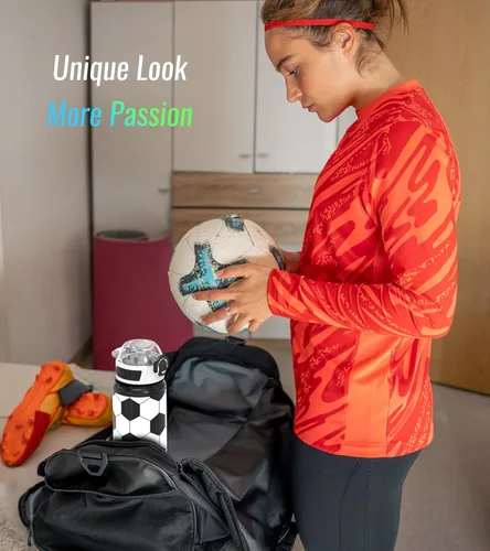 Miniatura 3 de MYFOREST Botella de agua deportiva de 32 onzas (1 litro) con tapa con pico de apertura rápida, popote 2 en 1, a prueba de fugas, apta