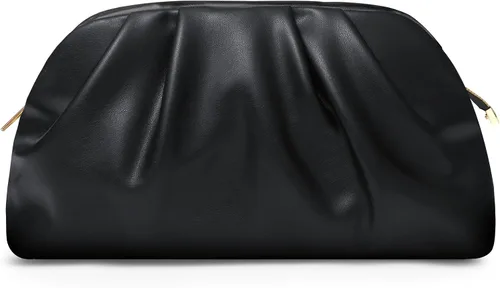 Miniatura 12 de lovyoCoCo Bolso de mano para mujer, suave, plisado, de poliuretano, para boda, elegante bolsa de noche para galas, bailes, fiestas de cóctel