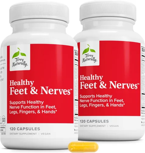 Miniatura 8 de Terry Naturally Healthy Feet & Nerves - Suplemento herbal con vitamina B12 bioactiva - Suplemento de apoyo a la circulación y salud de los nervios