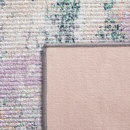 Miniatura 8 de SAFAVIEH Sequoia Collection - Alfombra para pasillo, 2 pies 2 pulgadas x 9 pies, verde y morado, diseño abstracto moderno, no desprende pelusa