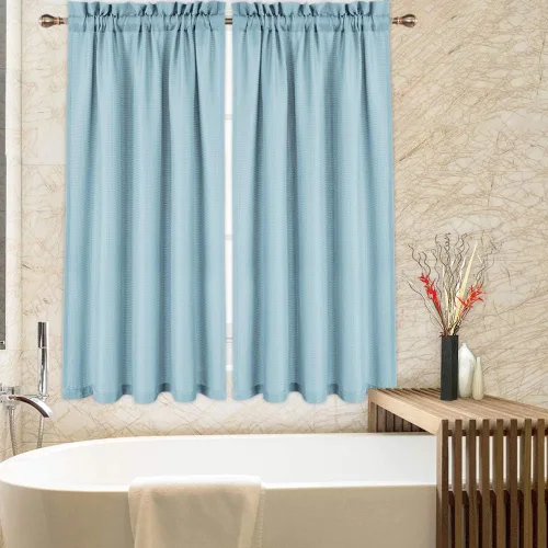 Miniatura 17 de CAROMIO - Cortina para cocina, cortina texturizada, cortinas para ventana de baño, varios tamaños