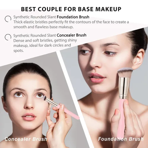 Miniatura 3 de dpolla Pro - Brocha de base y corrector impecable, perfectos para cualquier aspecto, cepillo de contorno de cabello de lujo premium perfecto