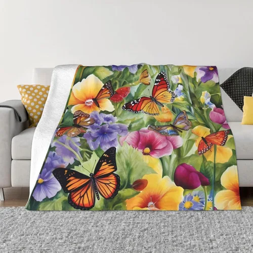 Miniatura 23 de Manta de franela estampada decorativa, hojas de otoño, manta suave para cama, sofá, decoración de silla, regalos para todas las estaciones, 60 x 50