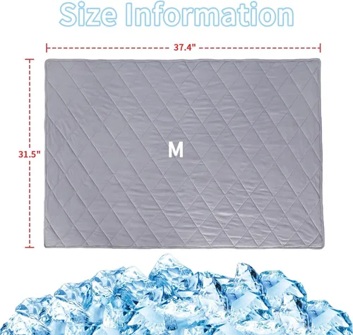Miniatura 5 de NACOCO Manta refrescante de verano para mascotas de 31.5 x 43.3 pulgadas, tapete de disponibilidad de doble cara, manta para perro, cachorro, gato
