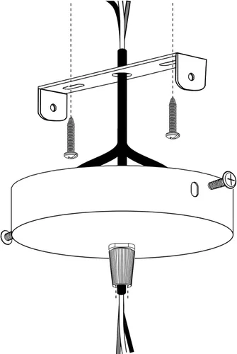Miniatura 4 de Soporte de montaje de lámpara de 4.1 a 4.7 pulgadas, kit cuadrado, placa de luz de techo, soporte de montaje en pared, barra transversal