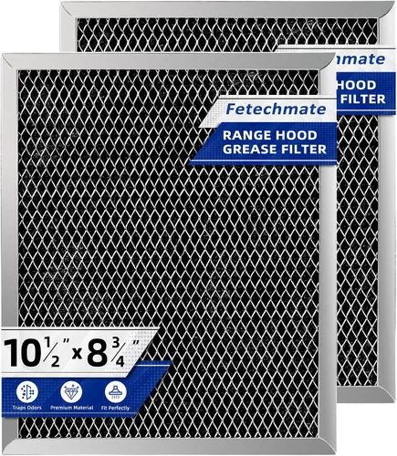 97007696 Filtro de grasa 41F apto para campana extractora B-roan Nu-tone de 8-3/4 x 10-1/2 pulgadas, filtro de carbón de malla de aluminio