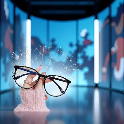 Miniatura 5 de Lentes de luz de plástico azul y negro para mujer, bloqueo de luz azul avanzado, anteojos de lectura para computadora para mujeres y hombres, lentes