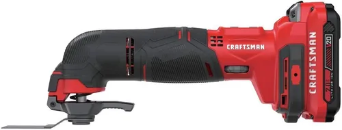 Miniatura 8 de CRAFTSMAN V20 Multiherramienta inalámbrica, kit de herramientas oscilantes, kit de 16 piezas con cuchillas, papel de arena, batería y cargador