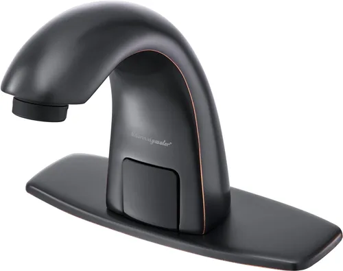 Miniatura 13 de Grifo de lavabo de baño sin contacto Charmingwater, llave con sensor automático de movimiento, con placa de cubierta de agujero, cromado Cromo